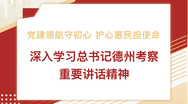 党建领航守初心 护心惠民担使命 ——深入学习总书记德州考察重要讲话精神